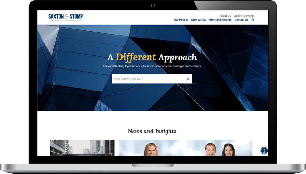 Saxton & Stump website design